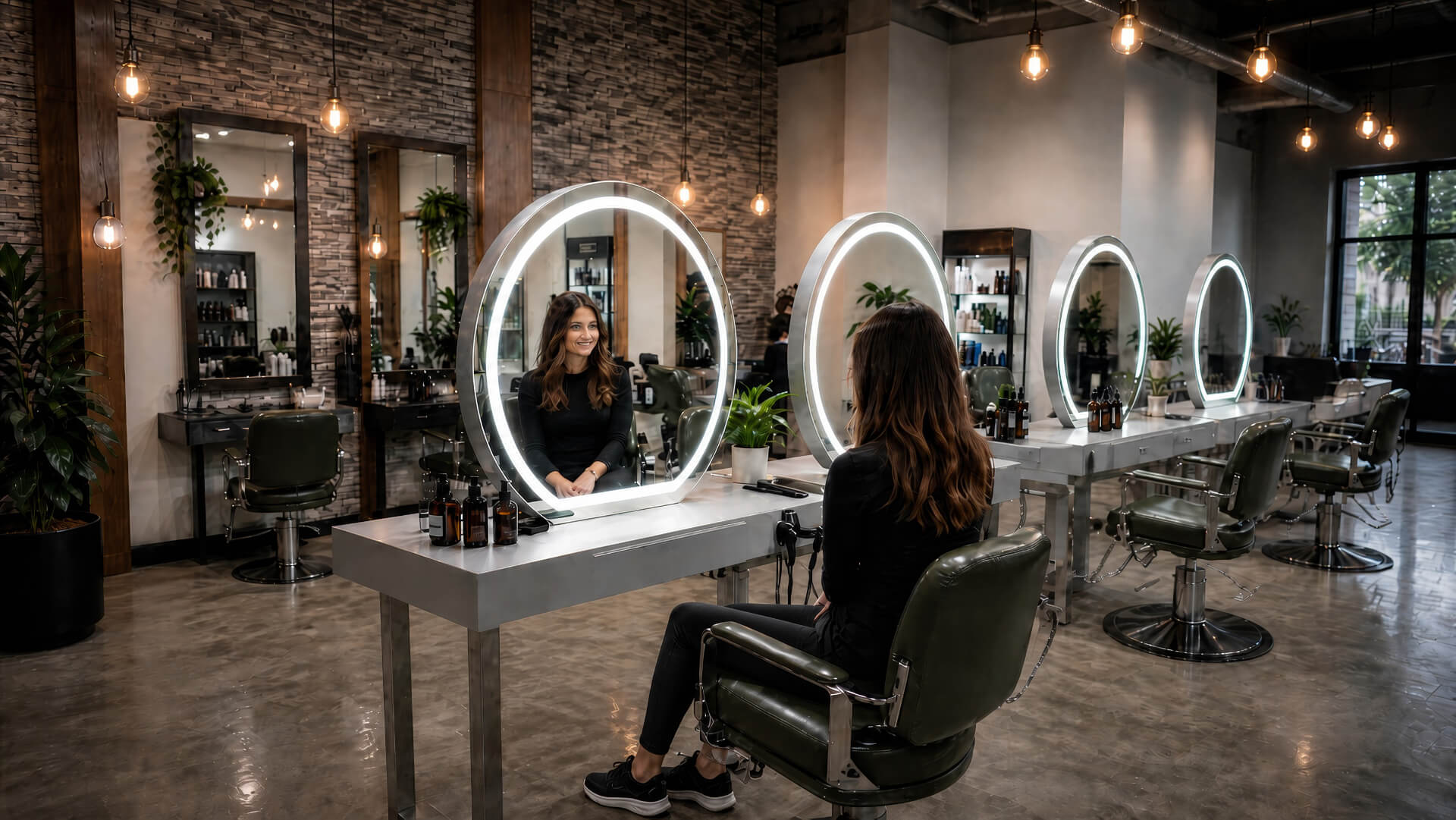 Hochwertige FRiseurspiegel mit LED-Beleuchtung