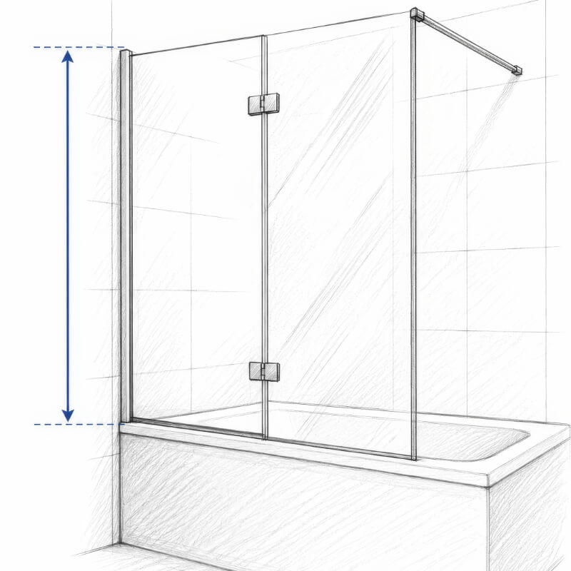 Badewannenaufsatz Höhe
