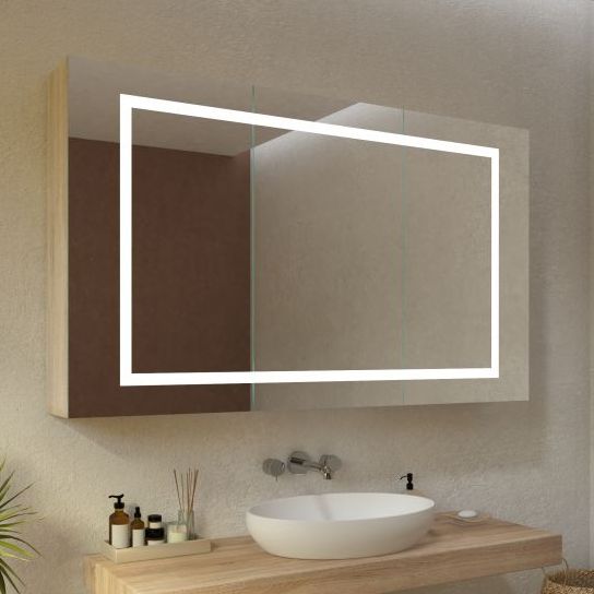Spiegelschrank Badschrank Badspiegel mit LED Beleuchtung 