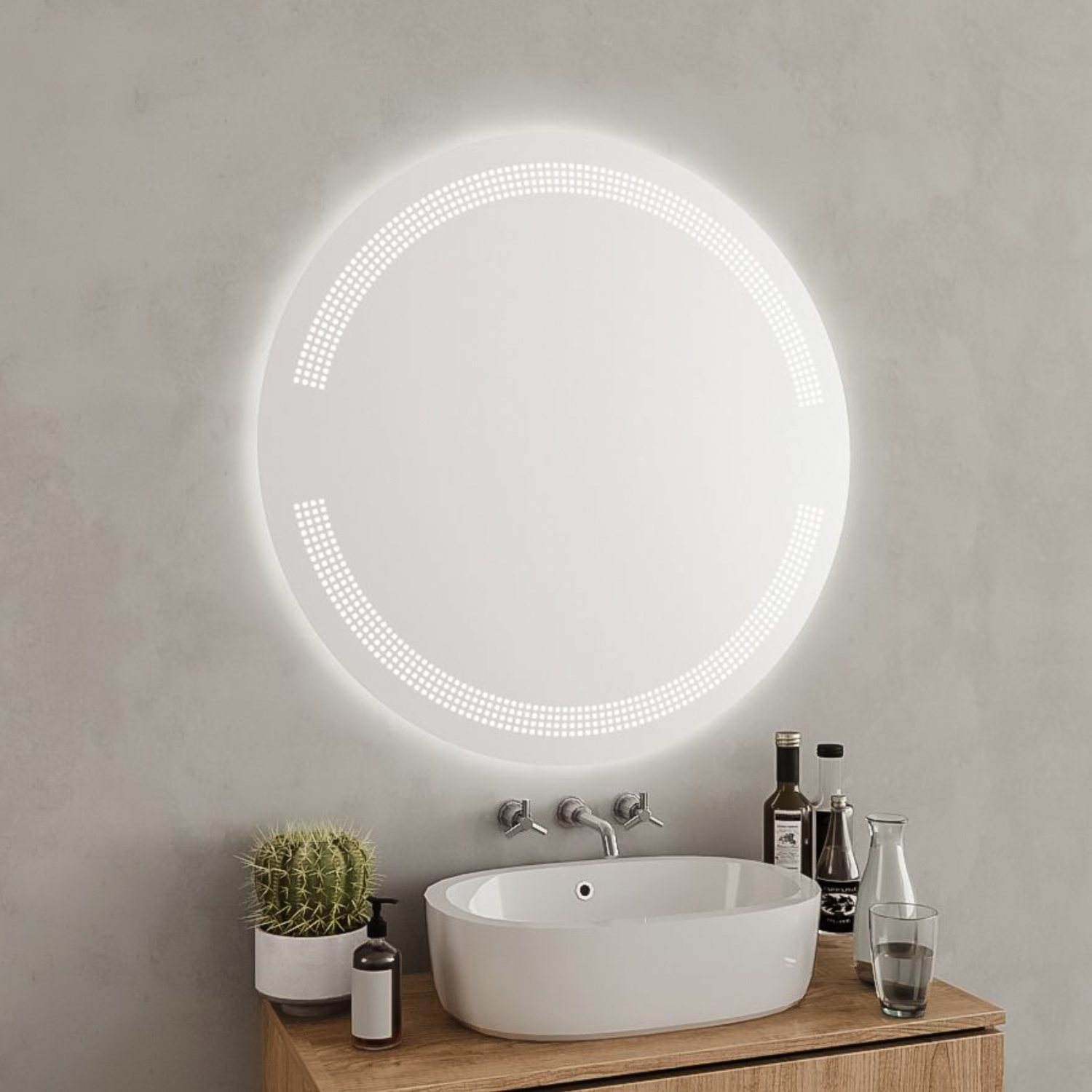 runder Badspiegel mit und ohne LED-Beleuchtung - Der Profi für Bad.