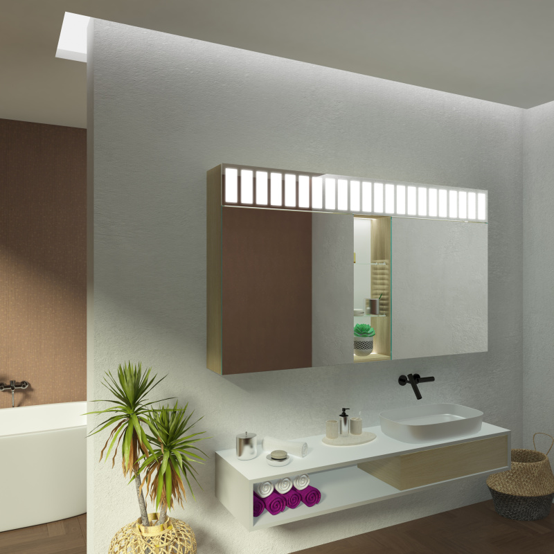Bild Badezimmerspiegelschrank mit Licht Aarhus