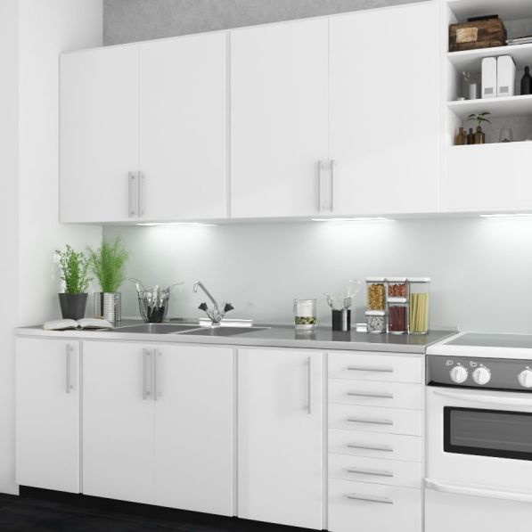 Bild Küchenrückwand grau silber metallisch glänzend in REF 9007