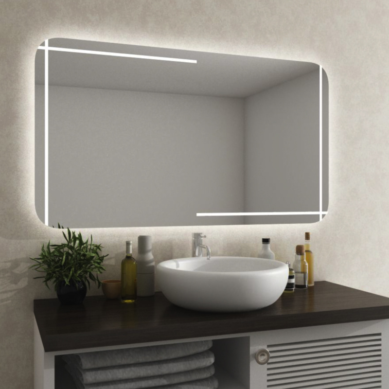 Bild Badezimmerspiegel Made in Germany mit runden Ecken Vilja