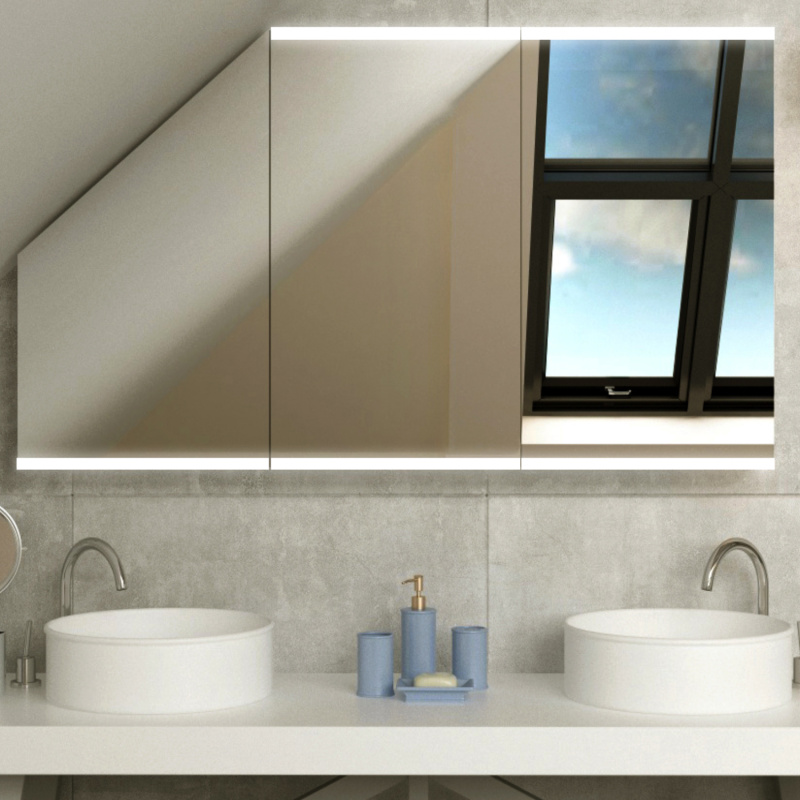 Bild Bad Spiegelschrank LED für Dachschräge Hedmar