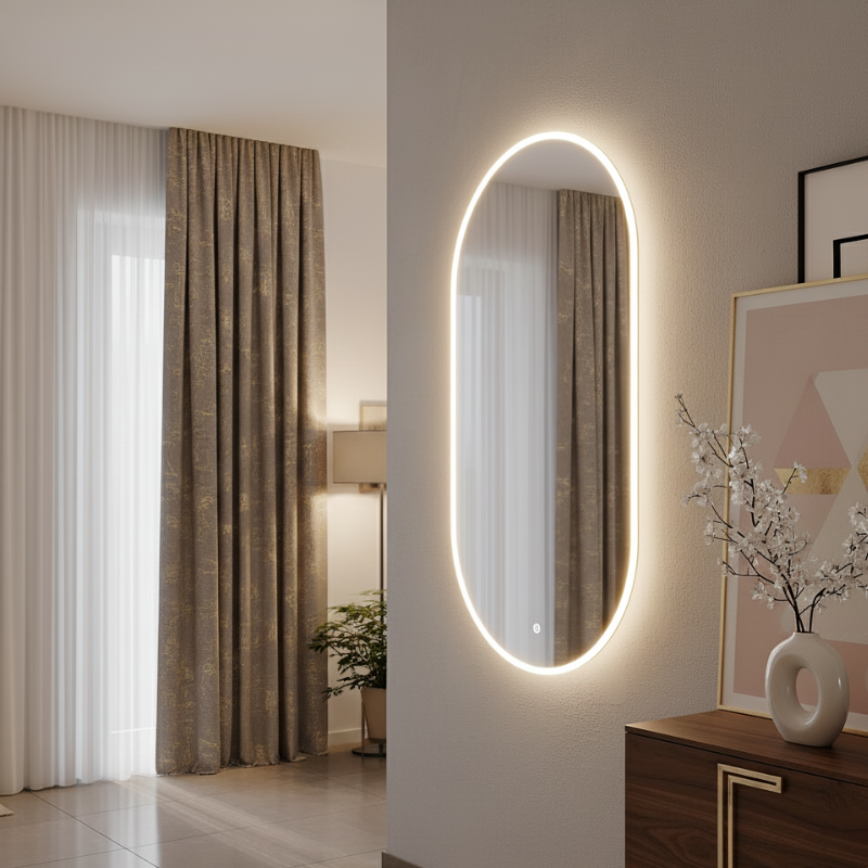 Bild Ovaler LED Badspiegel Risor