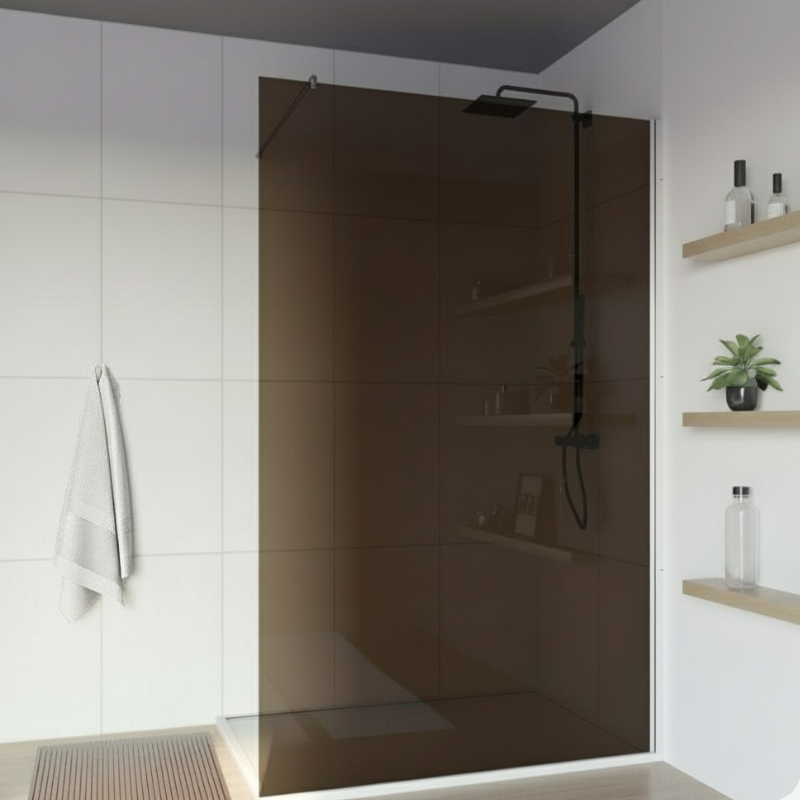Bild Duschwand Glas Parsol Bronze/Gold Levi Top Fix