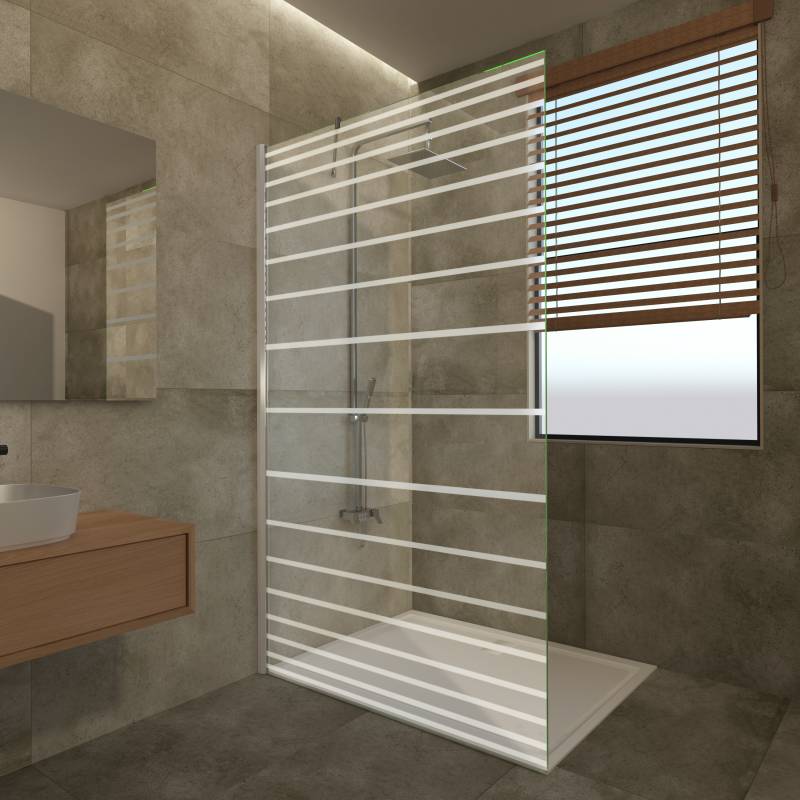 Duschwand nach Maß mit Dekor Kali I