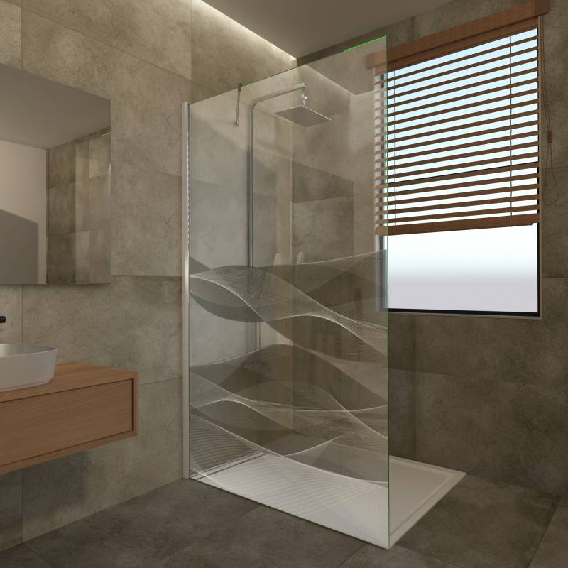 Glas Duschtrennwand Design Fantasia II