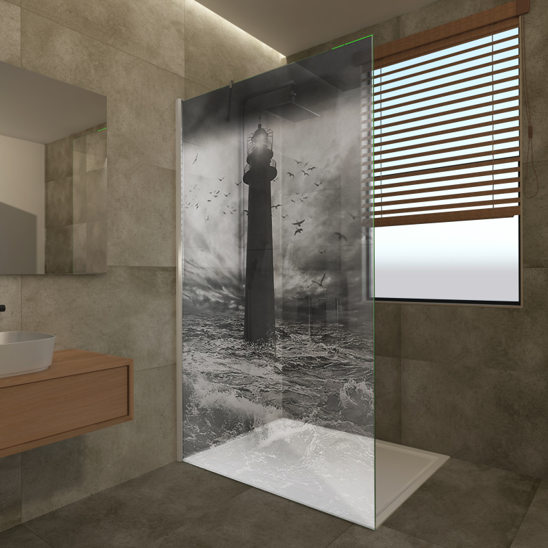 Bild Glas Duschwand mit Motiv Torre