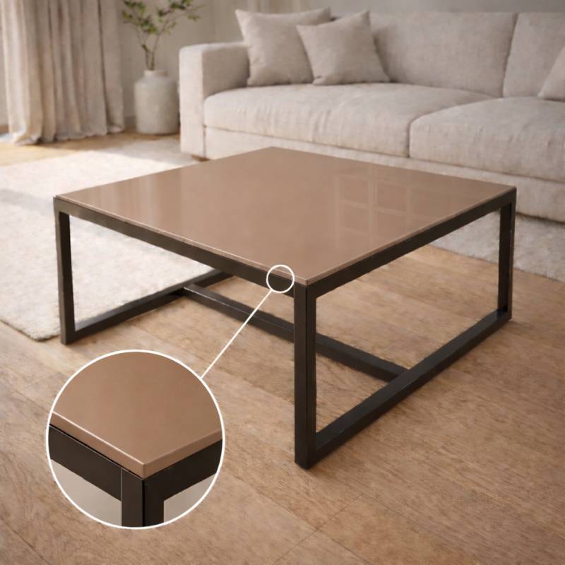 Tischplatte Glas Hell-Braun - REF 1236, 6 mm