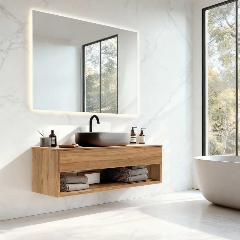 Bild Spiegel mit Hintergrundbeleuchtung Geren