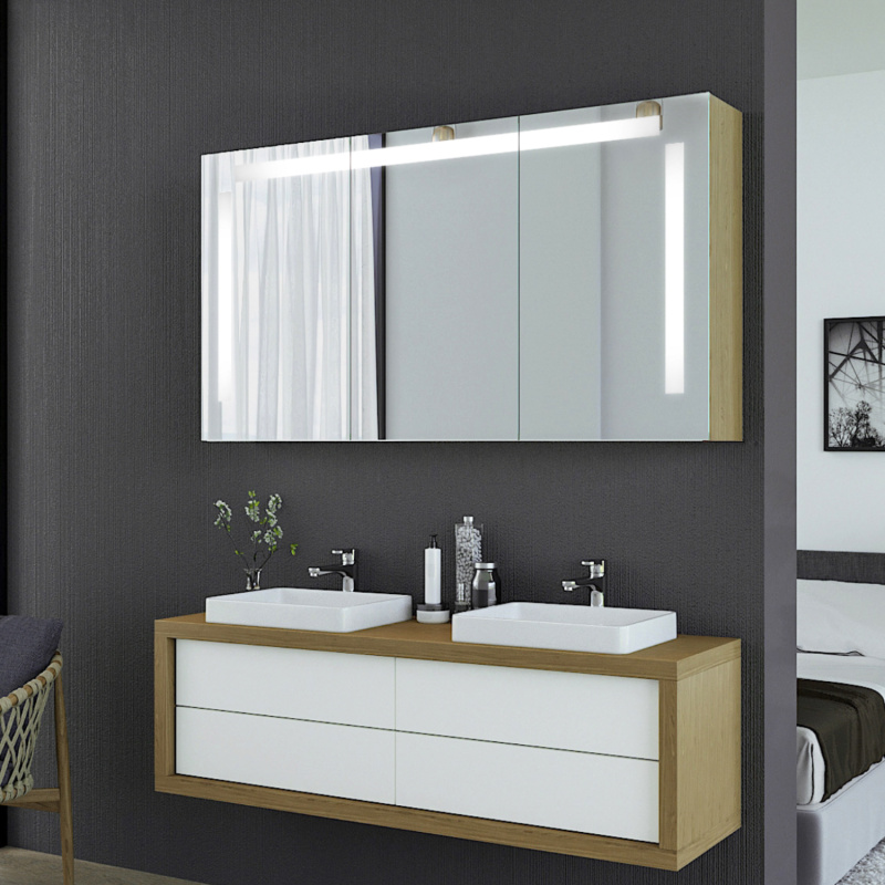 Bild LED Badezimmer Spiegelschrank Hamina