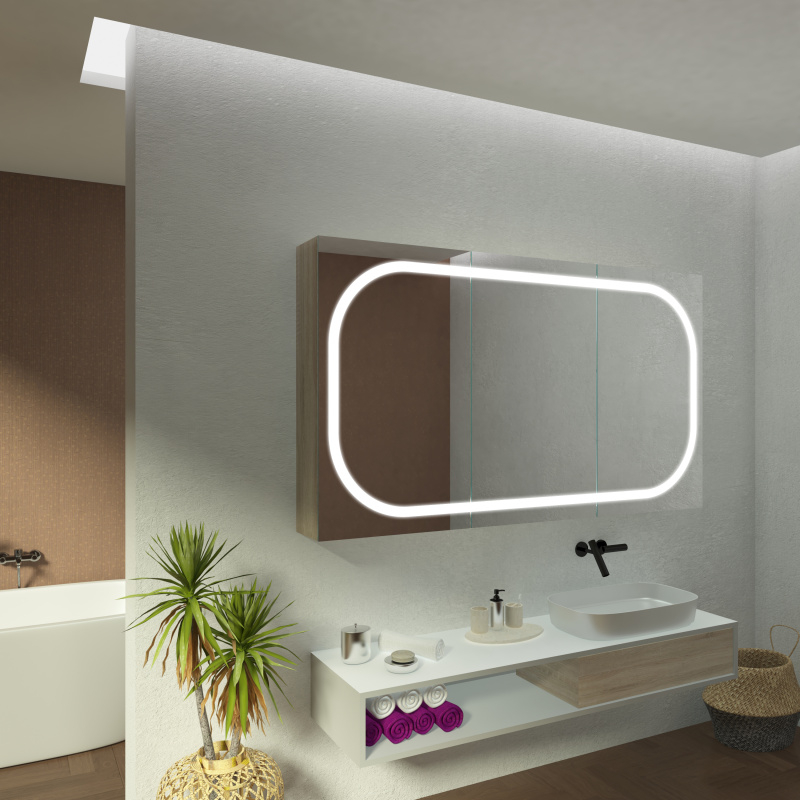 Bild LED Badezimmer Spiegelschrank Rauma