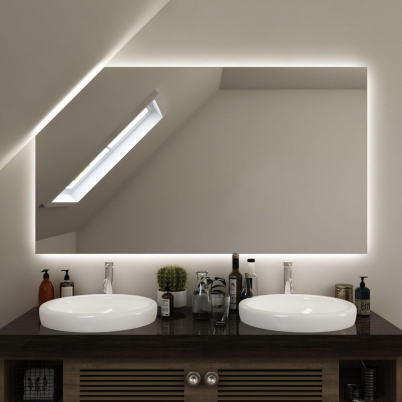 Bild LED Spiegel mit Dachschräge
