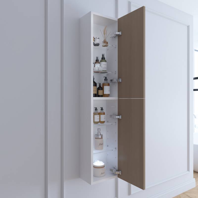 Bad Hochschrank Holz 2-türig - Nino