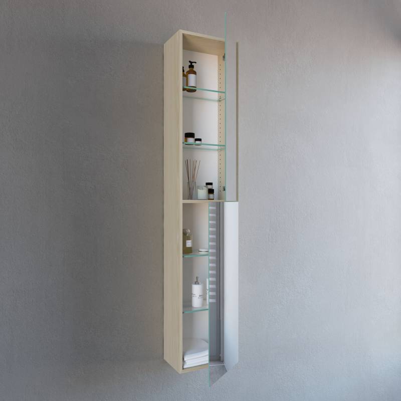 Bad Hochschrank mit Spiegeltür 2-türig - Domingo
