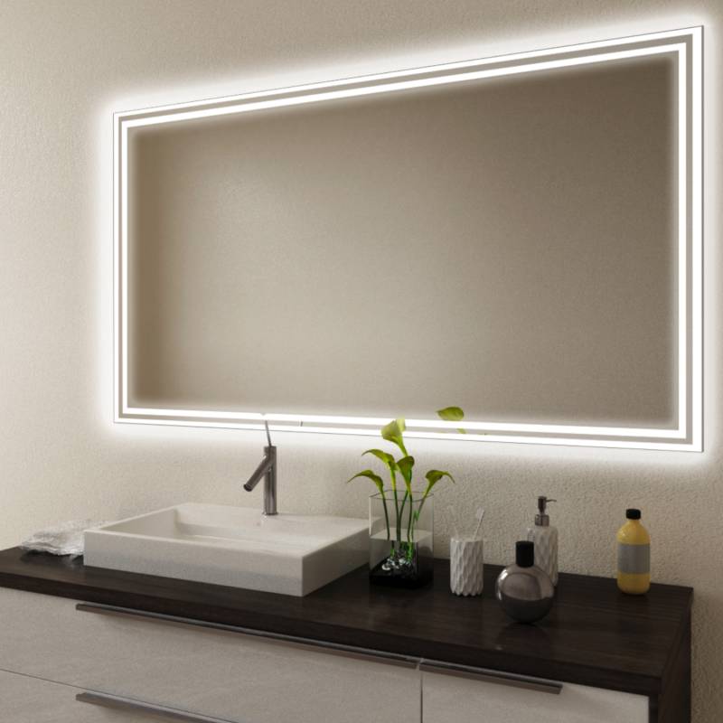 Badspiegel Jente beleuchtet