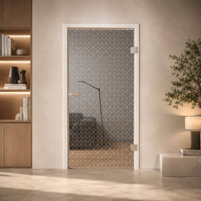 Design Glastür Laser Deco 1