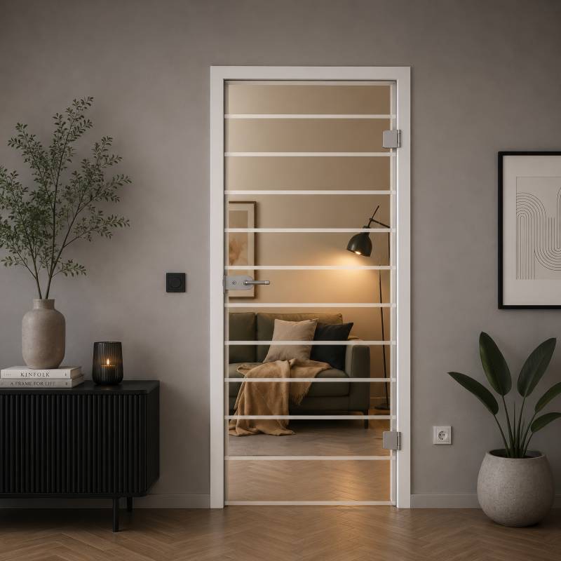 Drehtür aus Glas Lines 3