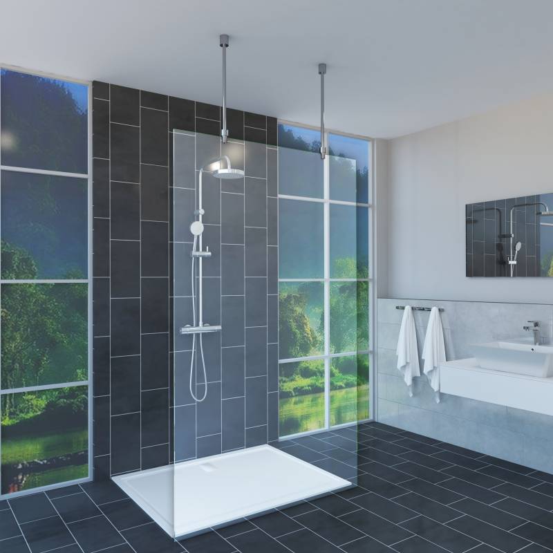 Duschglaswand Klarglas Ylvi Top Fix