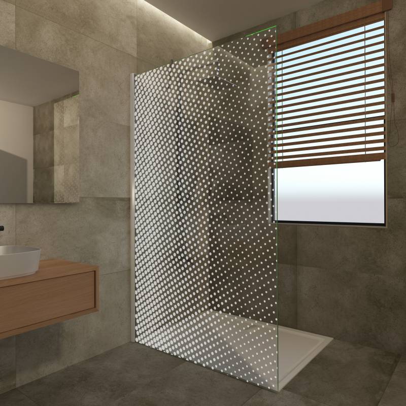 Duschtrennwand Glas auf Maß Dekor Punto II
