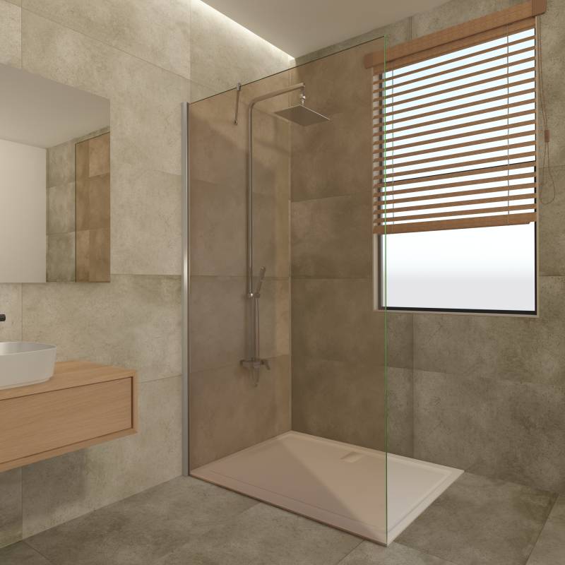 Duschwand Glas Parsol Bronze/Gold Levi