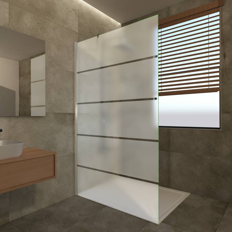 Duschwand aus ESG Glas Malou