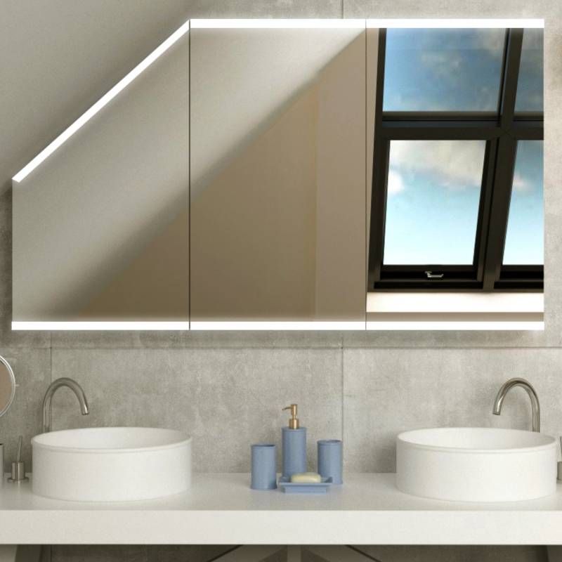 Einbau Spiegelschrank für Dachschräge Fauske