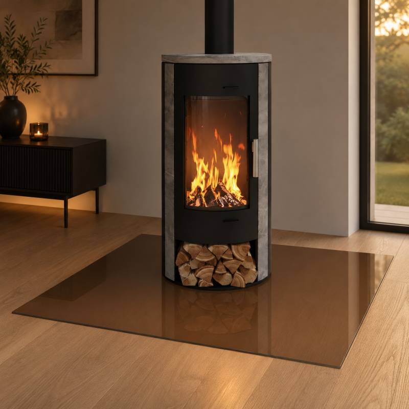 Funkenschutzplatte Bronze Parsol ESG Glas 6 mm