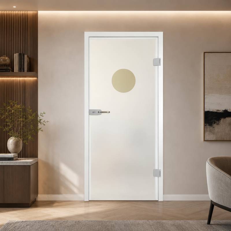 Glas Innentür satiniert Dots 7