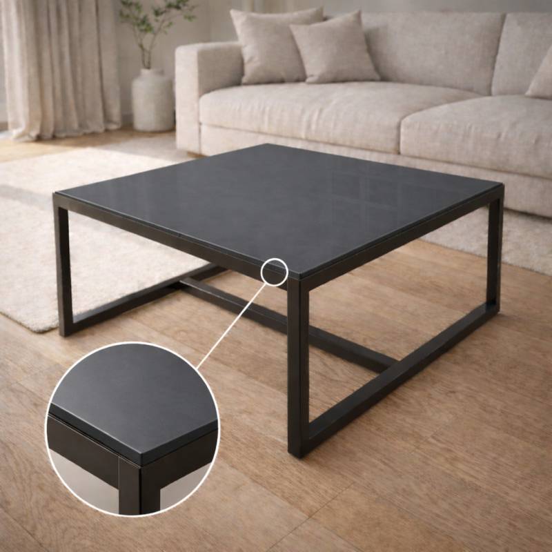 Glasplatte Tisch Anthrazit - REF 7016, 6 mm