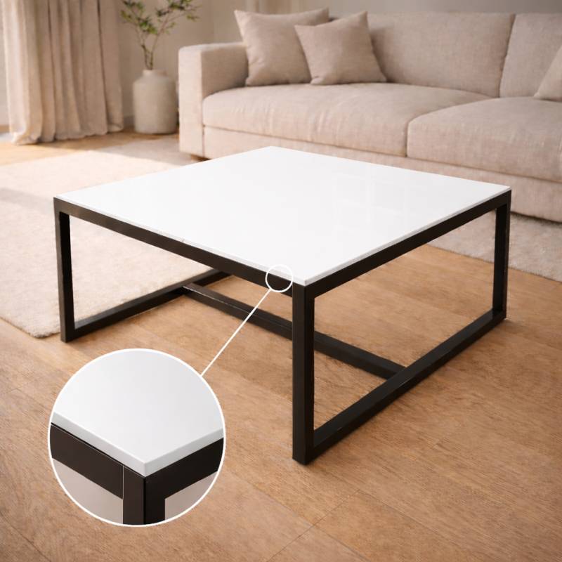 Glastischplatte Weiß mit leichtem Grünschimmer - REF 9010, 6 mm