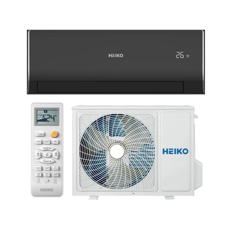 HEIKO ROSA 2,6 kW Wand-Klimagerät schwarz