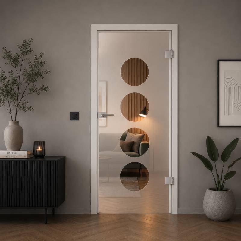 Innentür Glas satiniert Dots 3