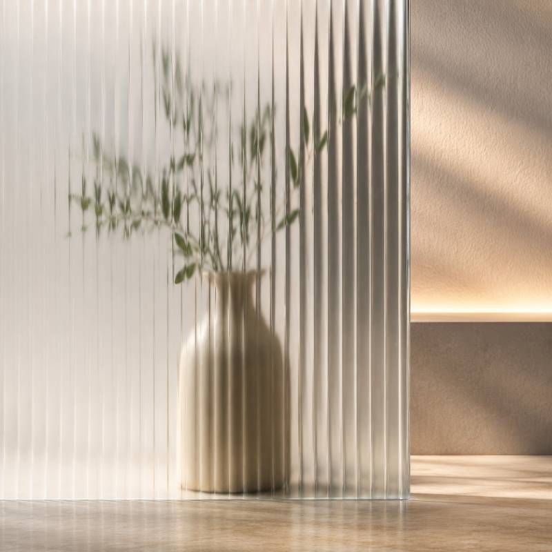 Madras Plisse Ornamentglas ESG 6 mm