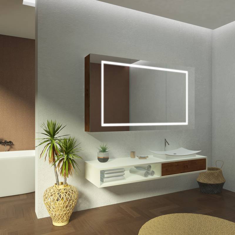 Schrank LED Bad Caesar IV Aufputz oder Einbau