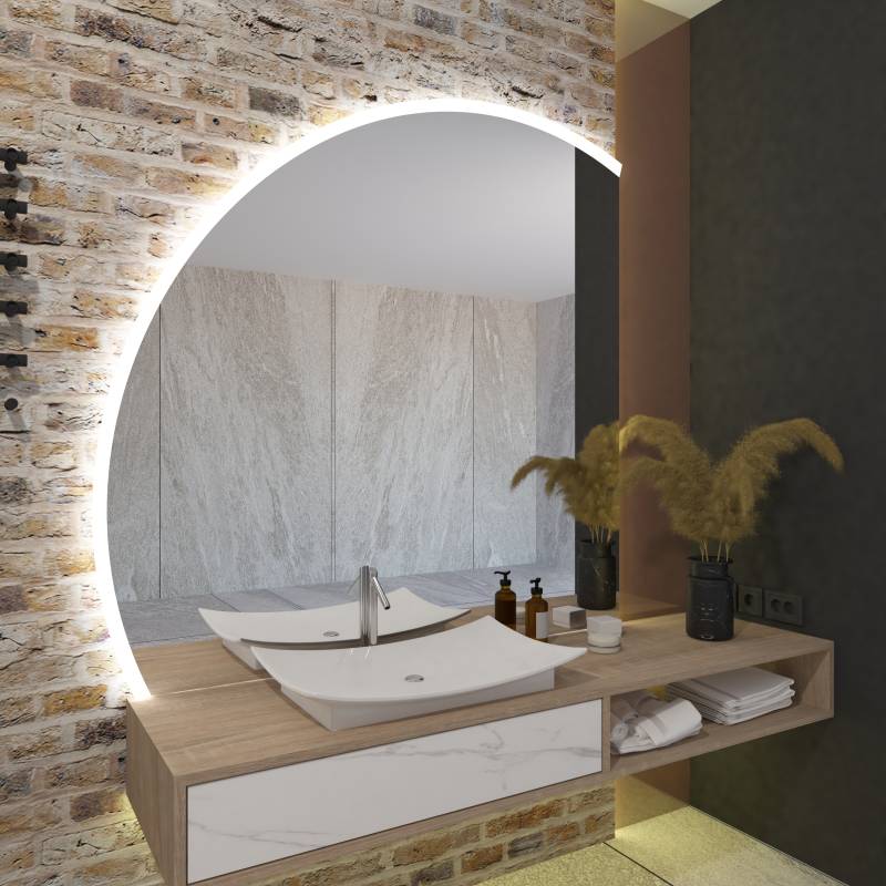 Spiegel rund angeschnitten Amedo SK2