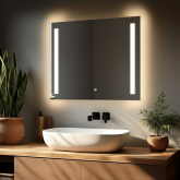 Badezimmerspiegel Tinna mit Beleuchtung
