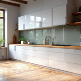 Alpinweisse Küchenrückwand REF 9003