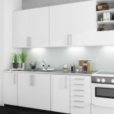 Küchenrückwand grau silber metallisch glänzend in REF 9007