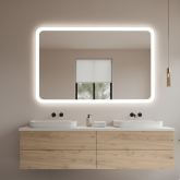 Badezimmerspiegel mit runden Ecken Lykka