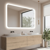 Badezimmerspiegel mit runden Ecken Lykka