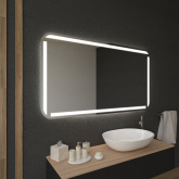 Badezimmerspiegel nach Maß mit runden Ecken Lillemor