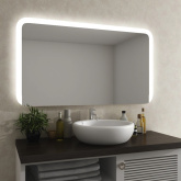 Badezimmerspiegel LED mit runden Ecken Nighils