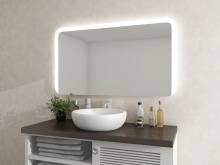 Badezimmerspiegel LED mit runden Ecken Nighils