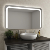 Spiegel Ryker beleuchtet mit runden Ecken