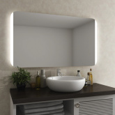 LED Spiegel mit runden Ecken Rodma