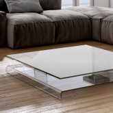 Tischplatte aus Glas weiß creme REF 1013