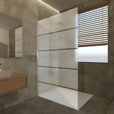 Duschwand aus ESG Glas Malou