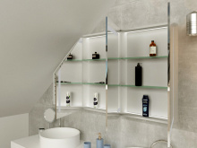 LED Spiegeschrank für Dachschräge Herleva